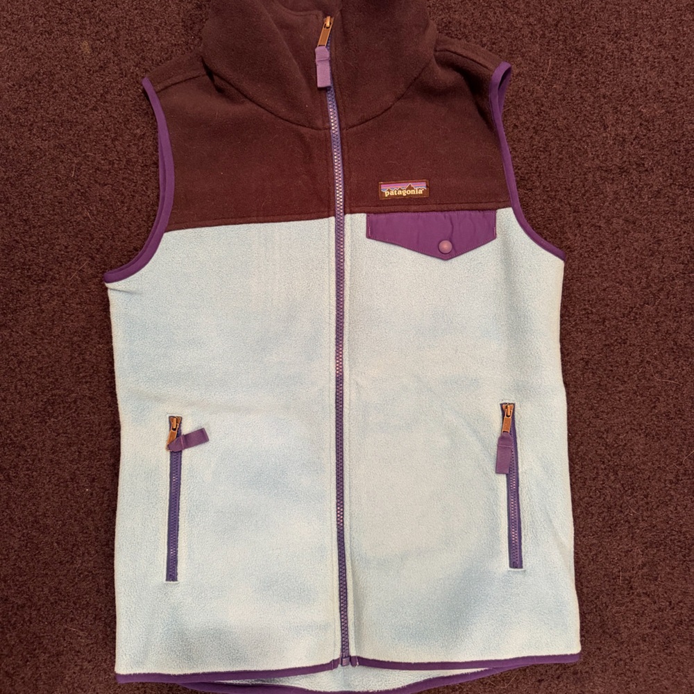 Patagonia Fleece Vest with Purple Accents
